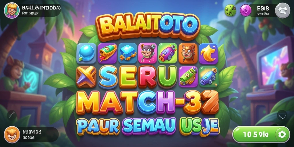 Tampilan gameplay seru BALAITOTO yang menantang pemain untuk mencocokkan objek.