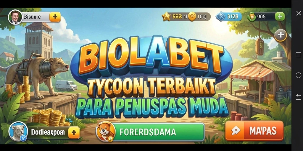 Tampilan gameplay seru di dunia bisnis Tycoon.