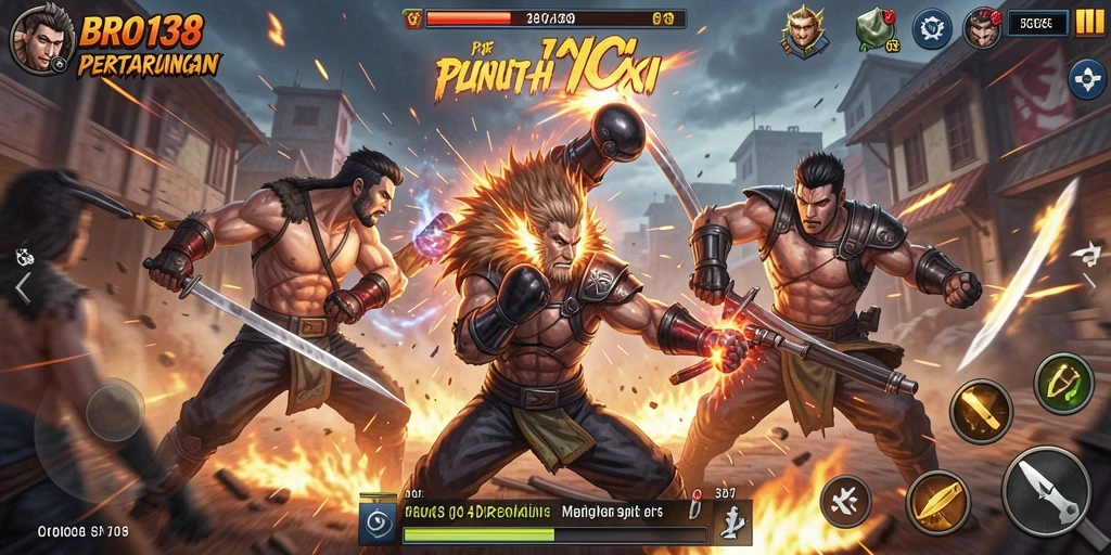 Screenshot gameplay BRO138 menampilkan pertarungan seru dan grafis yang menawan.