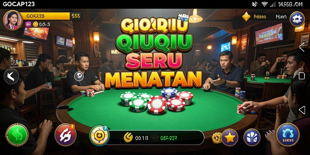 Screenshot gameplay GOCAP123 yang menunjukkan keseruan QiuQiu.