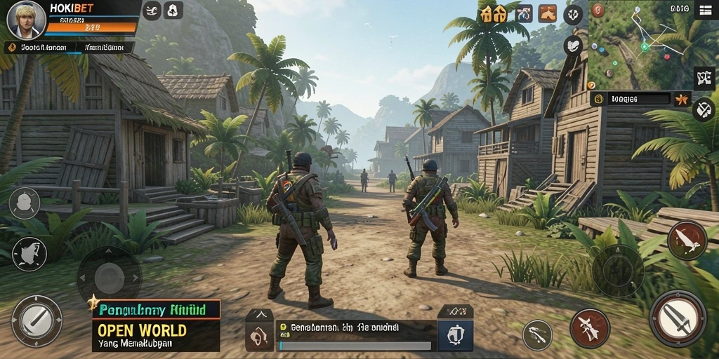 Tangkapan layar gameplay HOKIBET menampilkan dunia terbuka yang luas.
