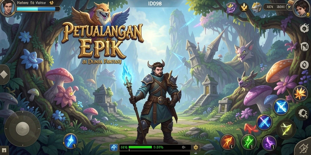 Tampilan aksi memukau dalam gameplay RPG ID098.