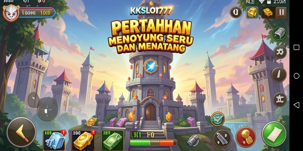 Tampilan gameplay KKSLOT777 yang menegangkan dalam Tower Defense.