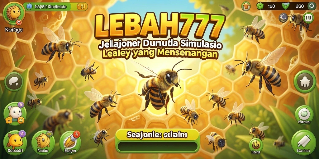 Tangkapan layar gameplay <strong>LEBAH777</strong> menunjukkan koloni lebah yang aktif dan interaksi menarik.