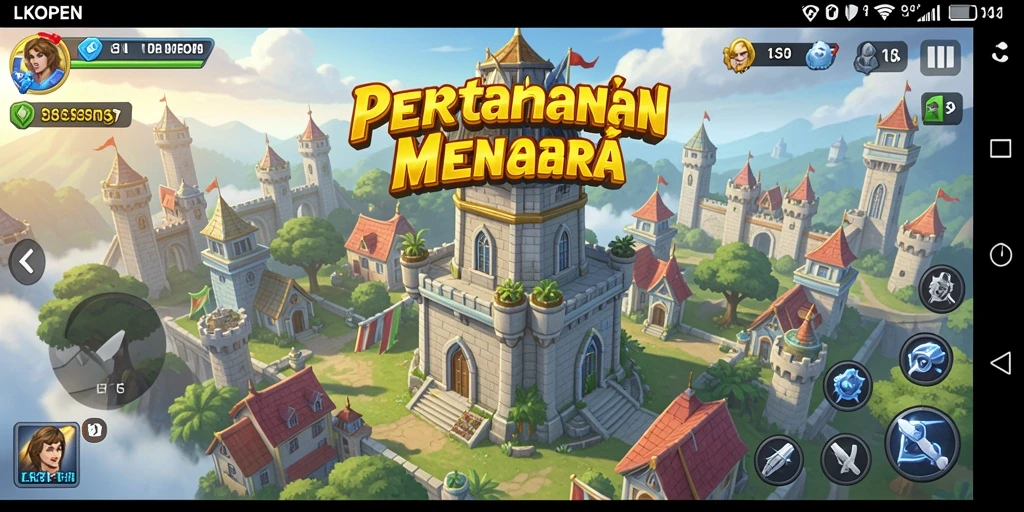 Gameplay seru Tower Defense LKOPEN dengan strategi menara yang menarik.