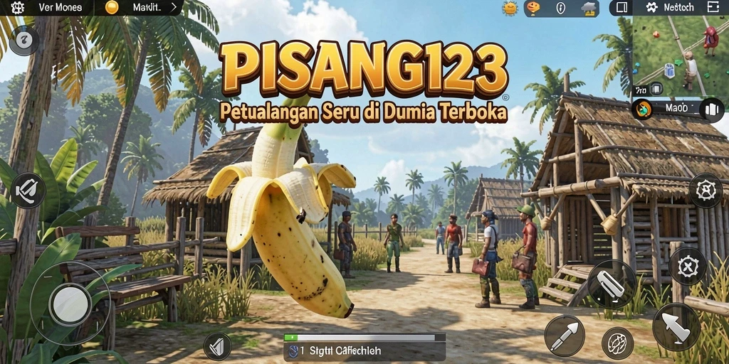 Tampilan gameplay PISANG123 yang menakjubkan dengan lingkungan terbuka.