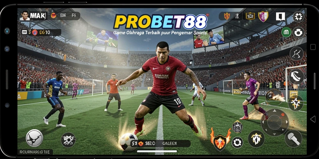 Tampilan gameplay seru dalam PROBET88 yang merepresentasikan olahraga secara realistis.