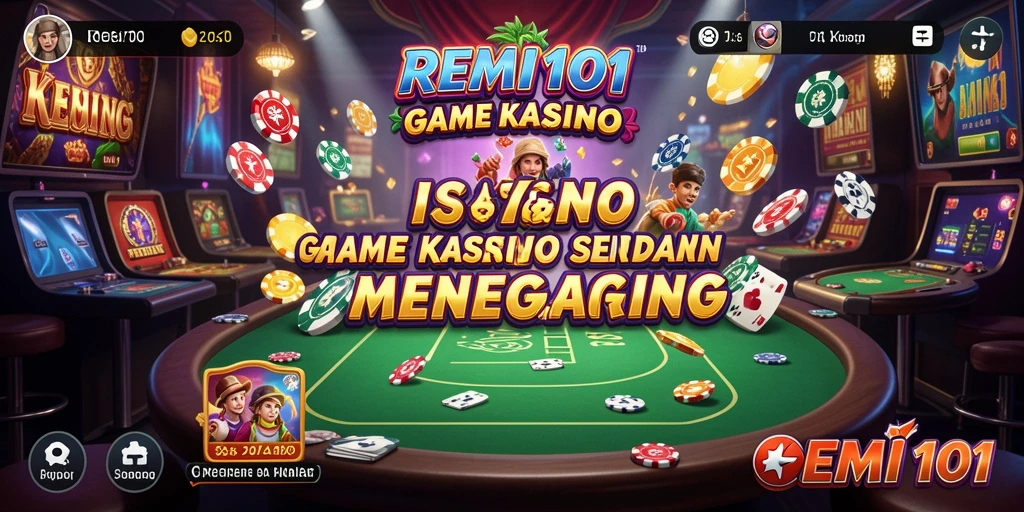 Tampilan gameplay seru di <strong>REMI101</strong> yang menampilkan permainan Kasino menarik.