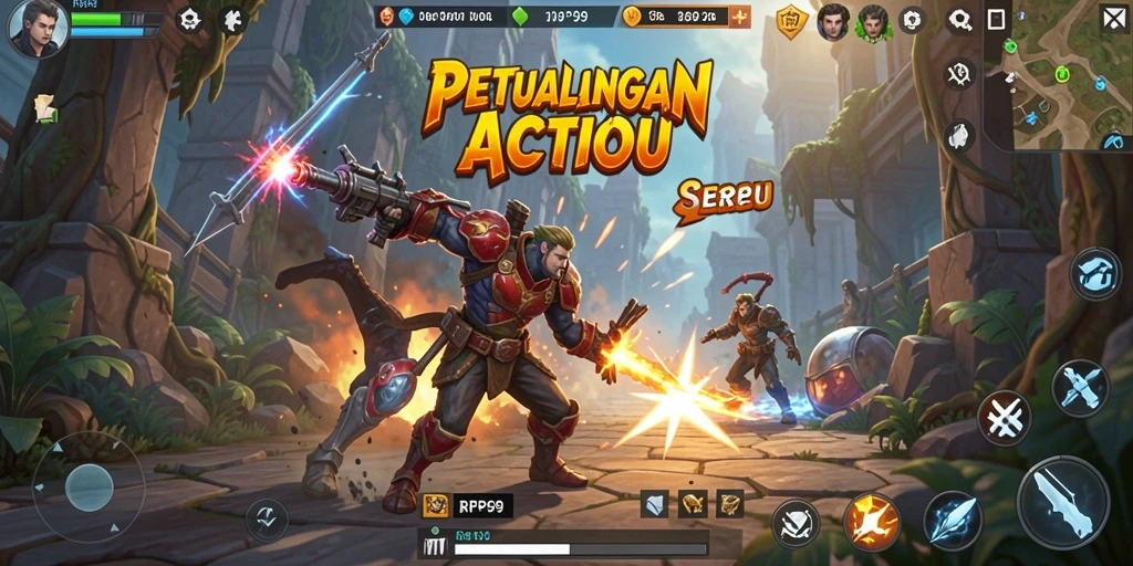Tangkapan layar RP99 menampilkan aksi seru dan gameplay yang mendebarkan.