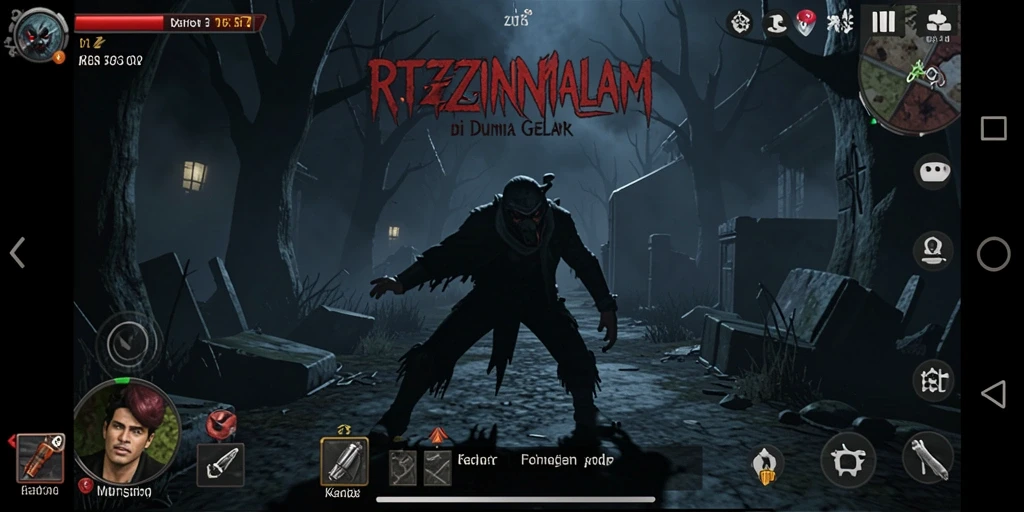 Gameplay RTZZ yang menegangkan dan menakutkan.