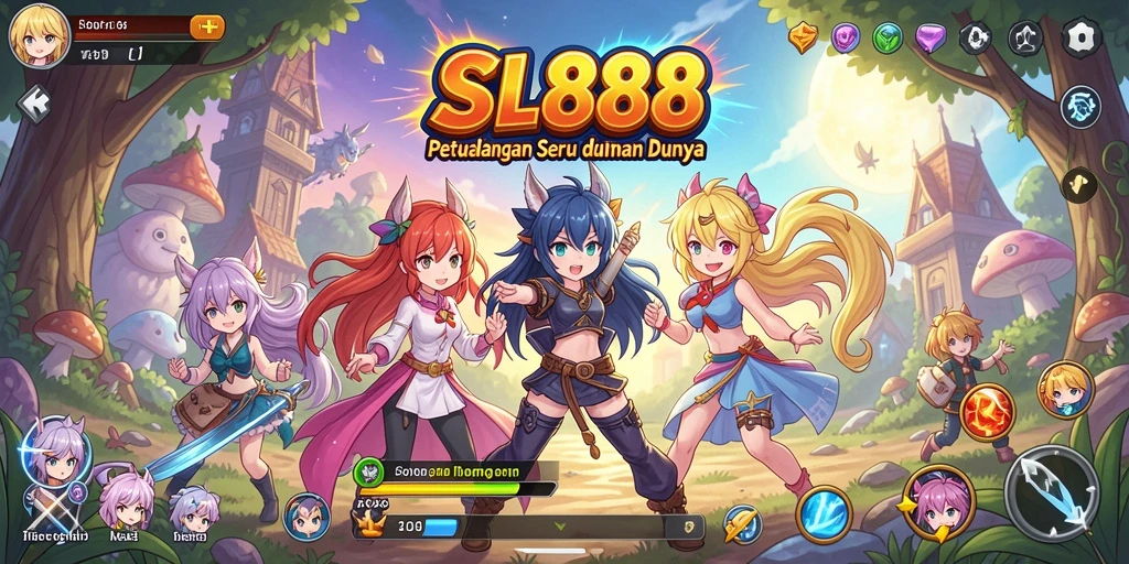 Tampilan gameplay SL888 yang menarik dan penuh warna.