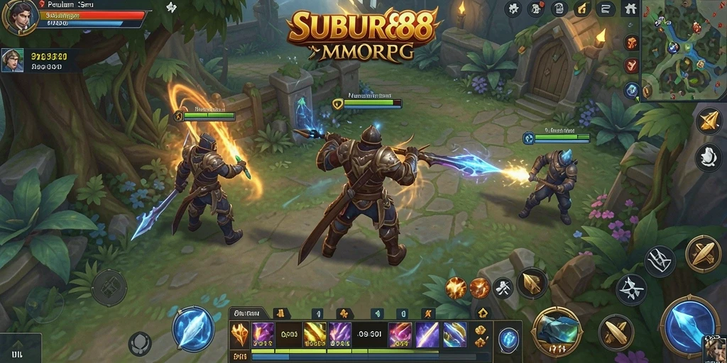 Screenshot gameplay SUBUR88 menampilkan pertempuran epik dan petualangan di dunia MMORPG.