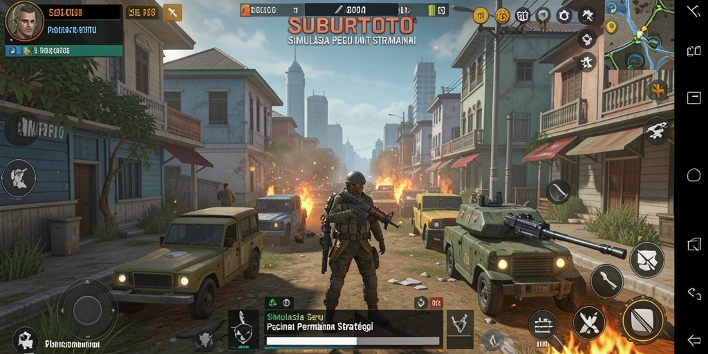 Tampilan gameplay menarik dari SUBURTOTO yang menggambarkan aksi strategis.