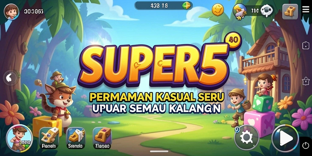 Tangkapan layar dari gameplay SUPER5 yang penuh keseruan.