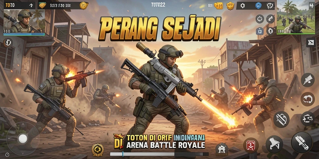 Tangkapan layar gameplay TOTO22 yang menunjukkan aksi pertempuran epik.