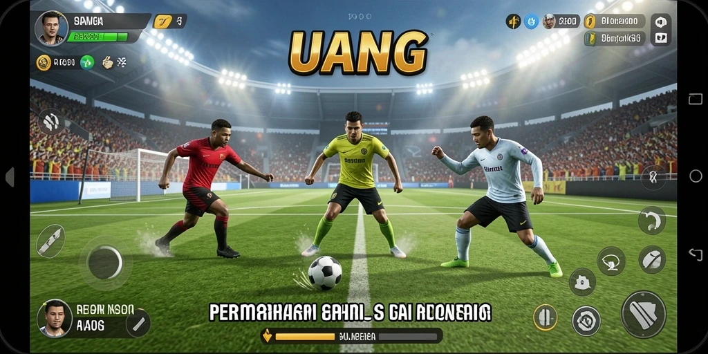 Tampilan gameplay UANG dengan berbagai cabang olahraga yang seru.