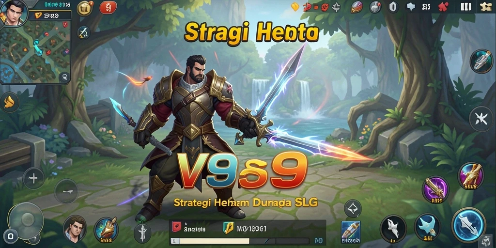 Screenshot menunjukkan pertempuran seru dalam gameplay SLG.