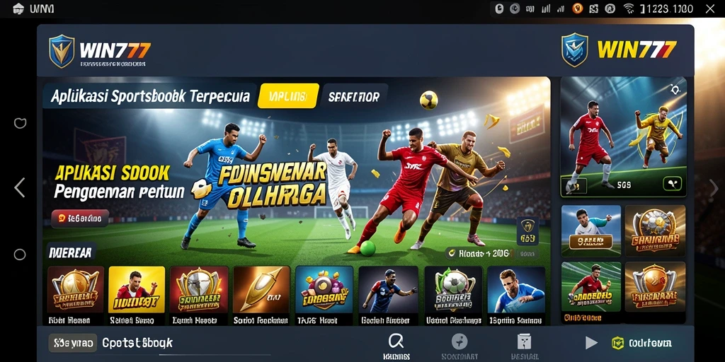 Screenshot WIN777 menunjukkan antarmuka taruhan olahraga yang menarik dan mudah digunakan.