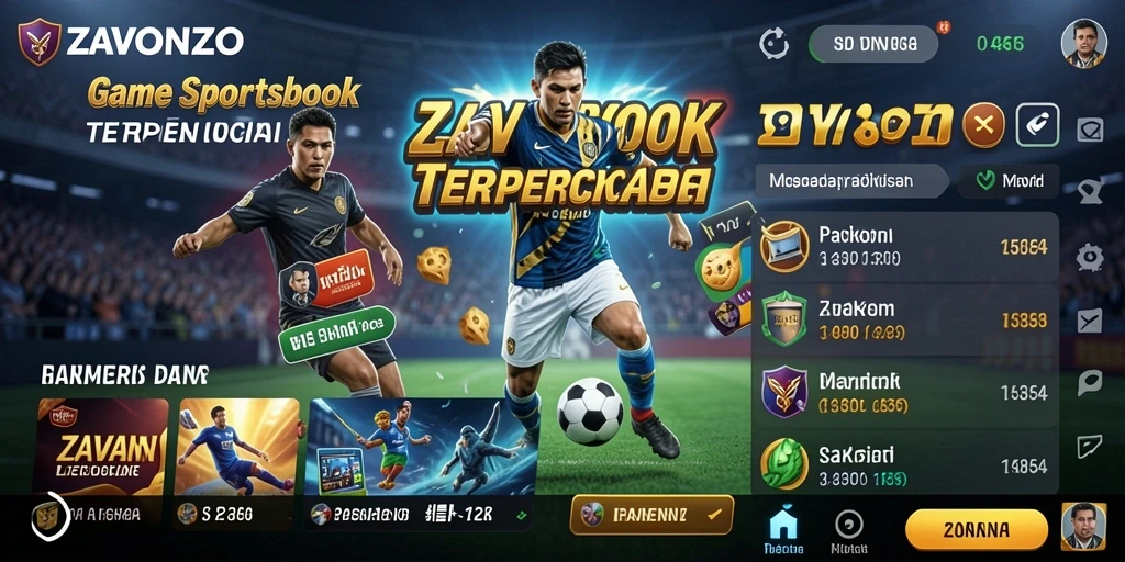Tampilan gameplay ZAVONZO yang menarik dan interaktif di aplikasi Sportsbook.